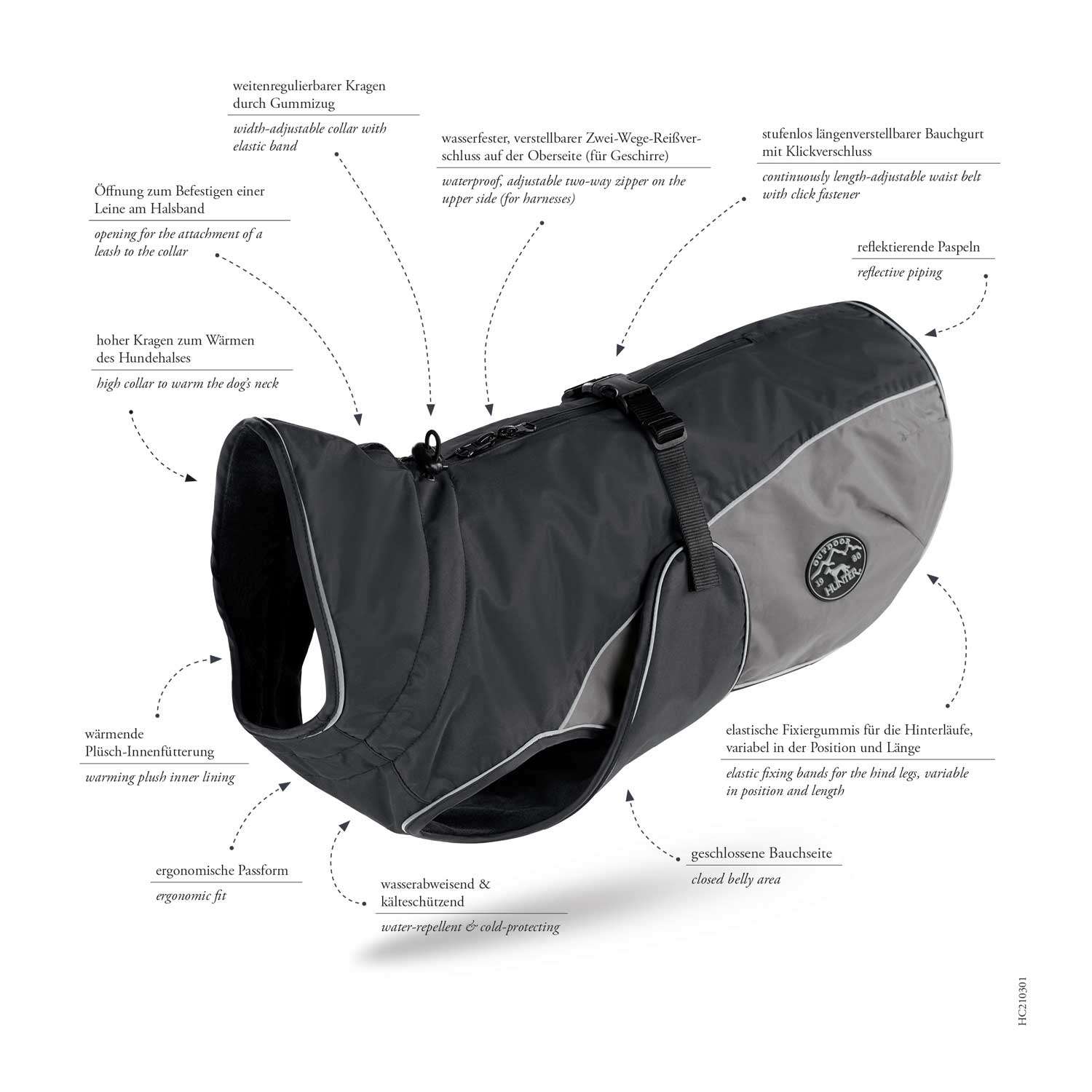 Hunter Abrigo Upsala Cozy Grey - Imagen 3