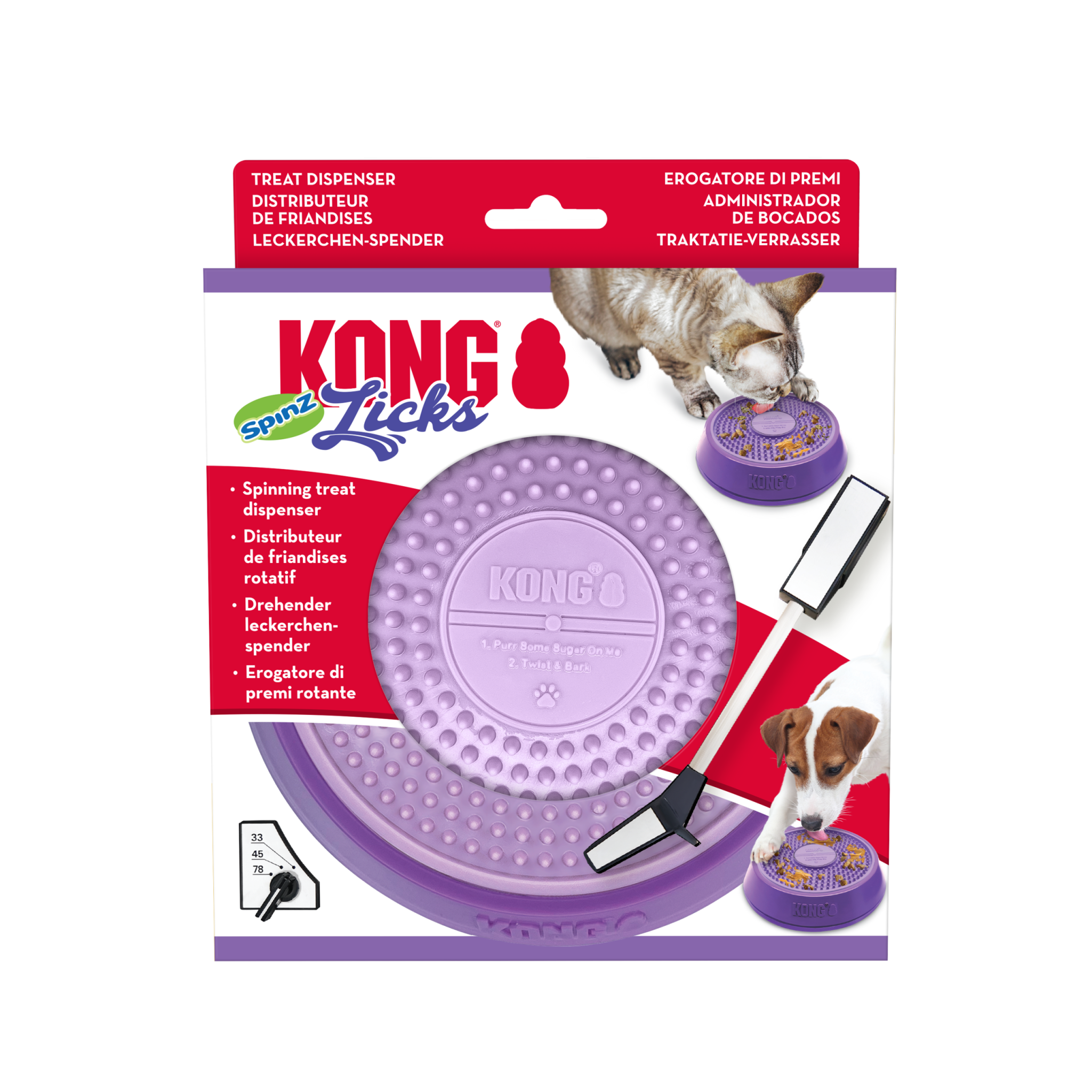 Dispensador de premios KONG® Licks Spinz